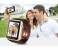 2 in 1 Bundle of Smart Phone Watch Supports SIM and Memory Card with Wireless Bluetooth Headset Brown and Gold 2 in OMAN