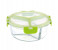 Royalford RF9213 950 ML 3 Compartment Round Food Container - Clear & Green 1 in UAE