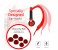 Promate Gaudy Universal Vibrant In Ear Sweatproof Gear Buds Headphones with Noise Cancelling, Red 3 in OMAN
