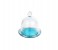 Cok CE-158-NM02A 12.3 cm Glass Container with Round Base - Blue 1 in UAE