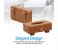Promate TissueBox PU Leather Clip Car Sun Visor Tissue Box Holder for Facial Tissue & Other Napkin Papers - Brown 3 in OMAN