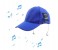 Summer Cap with Built in Bluetooth Earphone and Mic Blue