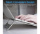 Promate DESKMATE-3 Universal Anodized Aluminum Laptop Stand - Silver 5 in UAE