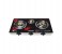 Geepas GK6759 3 Burner Stainless Steel Frame Gas Stove with Hard Glass Top - Red and Black 1 in UAE