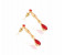 18K Gold Plated Red Zarcons Necklace Set 61172554B 4 in UAE