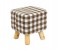 Fabric Round Ottoman Chair Stool (Linen) 31399 Brown 2 in OMAN