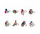 Okko OK31887 8 Pieces Mega Multicolor Finger Ring Bundle 2 in UAE