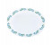 Delcasa DC1462 13-inch Opalware Oval Plate - White & Blue 1 in UAE
