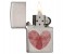 Zippo 29068 Heart Thumbprint Lighter Silver and Red 3 in UAE