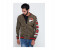 Lynk LY10033 Printed Bomber Jacket For Men L - Green 1 in UAE