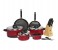 Prestige PR20965 22 Pieces Aluminum Non-Stick Cookware Set, Red 2 in UAE