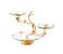 Royalford RF8296 3 Tier Charisma Candy Tray with Stand - Clear & Gold 1 in UAE