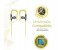 Promate Glitzy Premium In Ear Noise Isolating Earhook Over-Ear Headphones, Yellow 5 in OMAN