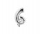 Party Time 6-S-804000 Number 5 16 Inch Foil Balloon Silver 1 in UAE