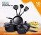 Epsilon EN4691 Nonstick 10 Pc Cookware Set - Black 1 in OMAN