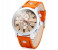 Curren 8192 Quartz Watch With Leather Band For Men Orange And Silver 2 in OMAN