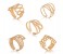 5 Pieces 18K Gold Plated Italy Design Ring Set 31645 1 in UAE