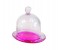Cok CE-158-NM02L 12.3 cm Glass Container with Round Base - Pink 1 in UAE