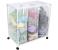 Laundry Sorter 3 Section Hamper Clothes Basket Organizer Rolling Mesh Bag 1 in UAE