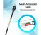 Promate Cable-LTF Heavy Duty Mesh Armored USB Lightning Charge Cable - Black 8 in OMAN