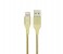 Promate Cable-LTF Heavy Duty Mesh Armored USB Lightning Charge Cable - Gold 1 in UAE