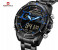 Naviforce 9133 Men Analog-Digital Stainless Steel Starp Watch - Blue 4 in UAE