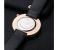 Tomi T078 Luxury Quality Quartz Leather Watch For Unisex Black & White 3 in UAE
