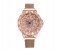 Sphere 360 Rotation Womens Magnetic Stainless Steel Mesh Strap Watch - Rose Gold 1 in KSA