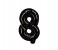 Party Time 8-BK-804086 Number 8 16 Inch Foil Balloon Black 1 in UAE