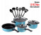 Olympia OE-005-13 13 Pieces Non-Stick Cookware Set - Blue 1 in UAE