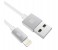 Promate Linkmate-LTF3 Nylon Braided Sync and Charger Cable with Lightning to USB Fast Charging - White 1 in UAE