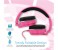 Promate Encore Lightweight Stereo Wired Heaphones with Padded Foldable Headband, Pink 3 in UAE