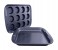 Prestige PR57995 12-Cup Muffin & Oven Bakeware Twin Tray Set - Black 1 in UAE