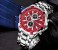 Curren 8023 Stainless Steel Chronograph Watch For Men,Red 1 in OMAN