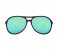 Ray-Ban RB4201 622/3R Aviator Matte Black Frame & Blue Green Mirror Mirrored Sunglasses for Unisex 1 in OMAN