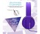 Promate Encore Lightweight Stereo Wired Heaphones with Padded Foldable Headband, Purple 4 in UAE