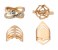 Trendy Rings and Bracelets Set of 7 Pieces TRB07 Gold 2 in UAE