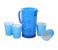 Delcasa DC1347 5 Pieces Water Jug & Glass - Blue 1 in UAE