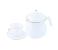Royalford RF6809 Opal Ware Lyra Square Gold Line Dinner Set - White, 96 Pieces 4 in UAE