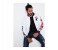 Lynk LY10034 Printed Bomber Jacket For Men L - White 1 in UAE