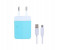 Vidvie PLE-203 2.4A 2 Pin Adapter with Micro Cable for Smartphone - 1 Meter, Blue 1 in UAE