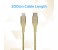 Promate UniLink-LTC2 USB Type-C OTG Cable with Lightning Connector - Gold 7 in KSA