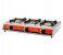 Okko 3 Burner Gas Stove With Auto Ignition - Red & Silver 3 in OMAN