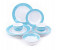 Royalford RF7436 20 Pieces Melamine Dinner Set - Blue 1 in UAE