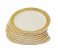 Rosymomen 2378 10-inch Plastic Round Plate Set - 10 Pieces, Gold 2 in UAE