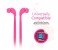 Promate Lacey Flat Trendy Tangle Free Lace Design Headphones with Built-in Microphone, Pink 5 in OMAN