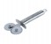 Classy Touch Double Roller Pizza Cutter 31667 Silver 2 in UAE