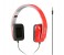 Promate Sonata Foldable Over-The-Ear Wired Stereo Headset, Red 1 in UAE