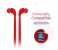 Promate Lacey Flat Trendy Tangle Free Lace Design Headphones with Built-in Microphone, Red 5 in OMAN