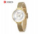 Curren 9029 Stainless Steel Analog Quartz Watch For Women Gold and White 1 in OMAN